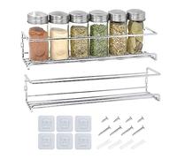 joeji's Kitchen Etagere a Epices Murale Metal 2 Pcs Etagere Cuisine - Porte Epices Cuisine facile à installer etagere murale cuisine