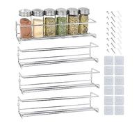 joeji's Kitchen Etagere a Epices Murale Metal 4 Pcs Etagere Cuisine - Porte Epices Cuisine facile à installer etagere murale cuisine