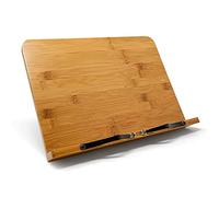Joeji's Kitchen Porte Livre en Bambou - Support Livre de Cuisine pour Suivre Les Recettes - Les Mains Libres Support Tablette Bois - Ajustable pupitre de Lecture - Idéal pour la Cuisine