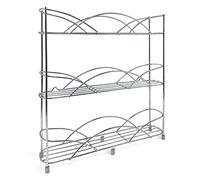 joeji's Kitchen Rangement Epices - Support Etagere a Epices Argentée - Comprend 2 Ventouses, Parfait pour Stocker Les Épices et Les Herbes, Peut Contenir 21 Pots Range Epices Cuisine…