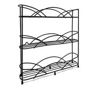 joeji's Kitchen Rangement Epices - Support Etagere a Epices Noire - Comprend 2 Ventouses, Parfait pour Stocker Les Épices et Les Herbes, Peut Contenir 21 Pots Range Epices Cuisine…