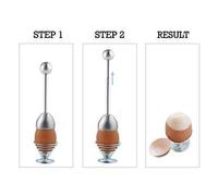 Joeji's Kitchen Stainless Steel Egg Tacker, Cutter and Separator for Hard Boiled /Calf Baking, Includes Cooking Utensils