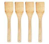 Joeji's Kitchen Ustensiles de Cuisine Bois de Bambou Ensemble Cuisine en Bois 4 ustensiles de qualité cuillère en Bois, spatule en Bois