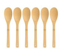 Joeji's Kitchen Ustensiles de Cuisine Bois De Bambou - Ensemble Cuisine En Bois - 6 Ustensiles De Qualité : Cuillère En Bois, Spatule En Bois, Cuillere En Bois & Spatule Bois à éGoutter