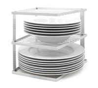 Joejis Rangement Cuisine Placard pour Etagere Placard Cuisine Rangement Vaisselle et Support Assiette 25 x 25 x 19 cm, Blanc