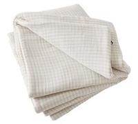JOEL - Chemin de Lit 90x200cm Gaze de Coton Vichy Coloris Pampa - Altobuy Beige G
