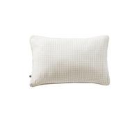 JOEL - Coussin Déhoussable 40x60cm Gaze de Coton Vichy Coloris Pampa -