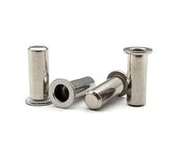 JOELEW Ecrou de Rivet écrou à Inserts étanches Aveugle en Acier Inoxydable avec Extrémité Fermée M3m4m5m6m8m10 écrou à Rivet à Tête Plate Scellé Hermétique étanche Insert Fileté Metal
