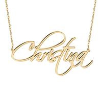 JOELLE JEWELRY Collier Prénom Cursif Plaqué Or 18cts