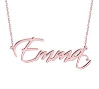 JOELLE JEWELRY Collier prénom Style cursif Plaqué Or Rose