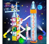 Joellfuner Blocs de Construction Magnétiques Enfants Jouet, 3D Construction Jouets Lumineux Educatif Jeux Cadeaux, Thème de l'espace Jouets Magnétiques pour Garçons et Filles de 4+ Ans (108Pcs)