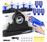 Joellfuner Cible Nerf, Cible Nerf Electronique avec Pistolet Enfant, Hover Shooting Target, Jeu De Tir + 10 Billes en Mousse + 10 balles, Geburtstag, Noël, Cadeaux pour Garçon 3+ Ans (2)