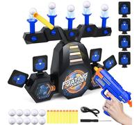 Joellfuner Cible Nerf, Cible Nerf Electronique avec Pistolet Enfant, Hover Shooting Target, Jeu De Tir + 10 Billes en Mousse + 10 balles, Geburtstag, Noël, Cadeaux pour Garçon 3+ Ans (1)