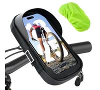 Joellfuner Sacoches de Guidon, Rangement Rotation 360 Porte Téléphone Vélo, Support Téléphone Vélo avec Housse de Pluie, Sacoche de Guidon avec Écran Tactile pour Smartphone 4.7-6.8 Pouces