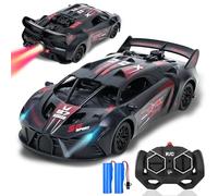 Joellfuner Voiture Télécommandée, 2.4GHz Véhicule RC, avec Lumières et Spray, High Speed RC Drift, 1:18 RC Jouet, Plusieurs Façons de Jouer, d'anniversaire Cadeaux pour 3-8+ Ans Enfants (Rouge)