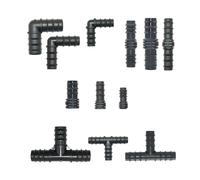 Joendoc4-Connecteur de tuyau d'irrigation goutte à goutte en PE, 16mm, 20mm, 25mm, coude en T, réparation de bouchon d'extrémité, 1/2, 3/4 ", jardin 16mm x 4pcs
