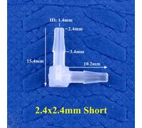 Joendoco-Connecteurs Coudés Résistants pour Pompe à Air,Poisson d'Aquarium,Joint Wildoda Précieux,Raccords d'Aérateur,Tuyau Médical,PP 90,O.D,4-20mm,5-200Pcs - Type 2.4x2.4mm Short-5 Pieces