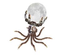 JOENI Puzzle 3D en métal - Modèle de pieuvre mécanique - Kit avec lampe - 1060 pièces - Puzzle mécanique en métal - Découpe laser - Modèle de décoration - Cadeau