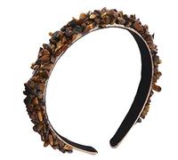 JOERBABU Bandeau à cheveux pour femmes et filles, bijou irrégulier, petite pierre perlée, bandana, vacances, fête de mariage
