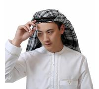 JOERBABU Bandeau, Vêtements Hommes Robe Caftan Musulmans Homme Casual Longue Robe Arabe Thobe Grown with Middle East Shemagh