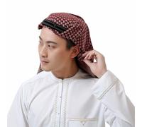 JOERBABU Bandeau, Vêtements Hommes Robe Caftan Musulmans Homme Casual Longue Robe Arabe Thobe Grown with Middle East Shemagh