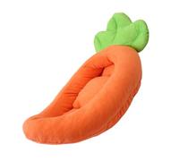 JOERBABU Lit pour animal domestique avec coussin amovible et poignée douce Motif carotte