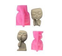 JOERBABU Moule en silicone en forme de fleur, pour plantes grasses, béton, béton, ciment pour porte-stylo, décoration d'intérieur