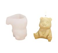 JOERBABU Moule en silicone souple en forme de panda, moule de fabrication de bonbons, moules à bougies en silicone pour la fabrication artisanale
