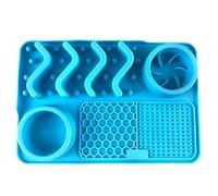 JOERBABU Moule en silicone, tapis d'alimentation lente pour chiens et chats, tapis à lécher pour chien - Grand tapis d'alimentation avec ventouse d'alimentation lente
