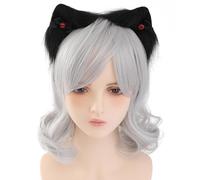 JOERBABU Serre-tête avec oreilles de chat pour Halloween - Avec yeux du diable - Réalistes - Pour jeux de rôle - Personnage