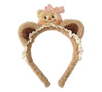 JOERBABU Serre-tête en fourrure d'ours beurre, bandeau en fourrure d'ours doux, bandeau pour cheveux pour fête d'anniversaire