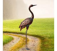 JOERRES chisheen Statues et Sculptures de Grue d'extérieur en métal pour Jardin, Cour, Grande Taille