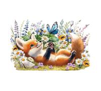 Joeyan Autocollant pour Meubles, Grand 42x30cm, Rub On Sticker Mignon Petit Renard, Autocollant de Transfert Esthétique pour Bricolage & Décoration DIY sur Bois Verre Métal Porcelaine Papie Plastique