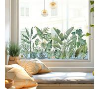 Joeyan Autocollants Fenêtre Enfants Adorables Animaux sans Colle, 6 Pièces | Réutilisables Stickers Intérieur avec Girafes Éléphants Lions Léopards, Gommettes Double Face, Chambre Enfant Déco École