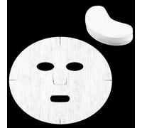 Joez Wonderful Lot de 100 feuilles de papier pour masque facial avec 30 feuilles de papier pour masque facial à faire soi-même, masques de beauté non tissés, papier de coton naturel pour soins de la