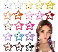 Joez Wonderful Lot de 20 pinces à cheveux en forme d'étoile - 3,15 cm - Pinces à cheveux antidérapantes en forme d'étoile - Accessoires de cheveux pour femme