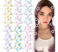 Joez Wonderful Lot de 20 pinces à cheveux en forme d'étoile, 3 cm, pinces à cheveux antidérapantes en forme d'étoile, accessoires de cheveux pour femme