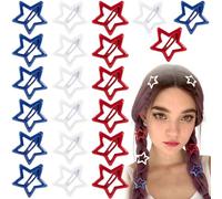 Joez Wonderful Lot de 21 pinces à cheveux en forme d'étoile - 3 cm - Pinces à cheveux antidérapantes en métal pour femme (3 styles)