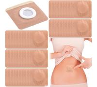 Joez Wonderful Lot de 50 patchs jetables d'huile de ricin très absorbants pour nombril - Coussinets autocollants pour huile de ricin - En coton bio