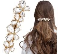 Joez Wonderful Pinces à cheveux en strass, accessoires de cheveux de mariée pour femme, épingles à cheveux en cristal scintillant, barrettes à cheveux fantaisie pour mariage, mariée, cheveux longs