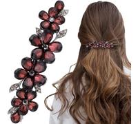 Joez Wonderful Pinces à cheveux en strass, accessoires de cheveux de mariée pour femme, épingles à cheveux en cristal brillant, barrettes à cheveux fantaisie pour mariage, mariée, cheveux longs (fleur