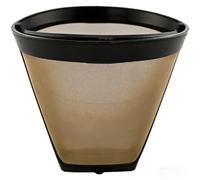 Jofanvin #2 Filtre à café réutilisable, filtre de rechange permanent en forme de cône doré, compatible avec Cuisinart 4 à 5 tasses, Krups, la plupart des petites cafetières, maille sans BPA