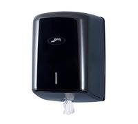 Jofel - Distributeur de papier en rouleau jusqu'à 205mm de mèche continue, rouleau spécial pour distributeur Center Base, hygiène maximale, boîtier ABS, Value AG47600, Noir