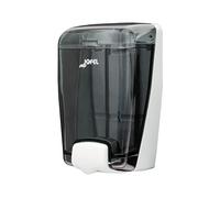 Jofel - Distributeur de savon mural, distributeur de savon liquide rechargeable d'une capacité de 1L, distributeur de savon pour la salle de bain, boîtier ABS résistant, Azure AC82000, SAN Fumé