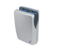 Jofel - Sèche-mains optique haute performance (540 Km/h) 1500 W, Sèche-mains automatique, rapide, type rideau, réservoir de collecte, modèle Jet Smart Boîtier ABS antibactérien, AA24550 Argent