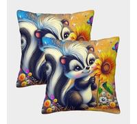JOFHYYSIE ArdillaImpresión 3DFundas Para Almohada Decoración45x45cmJuego De 2 Cuadrados Resistentes Para Silla