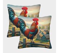 JOFHYYSIE GalloImpresión 3Dfundas De Almohada Decoración50x50cmJuego De 2 Cuadrados Resistentes Para Balcón, CASA