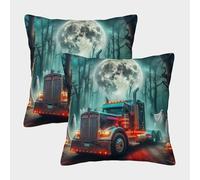JOFHYYSIE Gran camiónImpresión 3Dfundas De Almohada Diseño40x40cmJuego De 2 Cuadrados Resistentes Para Sofá, Dormitorio