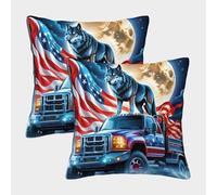 JOFHYYSIE Gran camiónImpresión 3Dfundas De Almohada Diseño40x40cmJuego De 2 Cuadrados Resistentes Para Silla, Cama