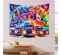 JOFHYYSIE gros camionImpression 3D Tapisseries Murale Avec Art La Décorations Pour La Maison Cinq Tailles Couleurs Vives Décoration Murales Pour Maison Salon Chambre Dortoir Fête 70cmx100cm